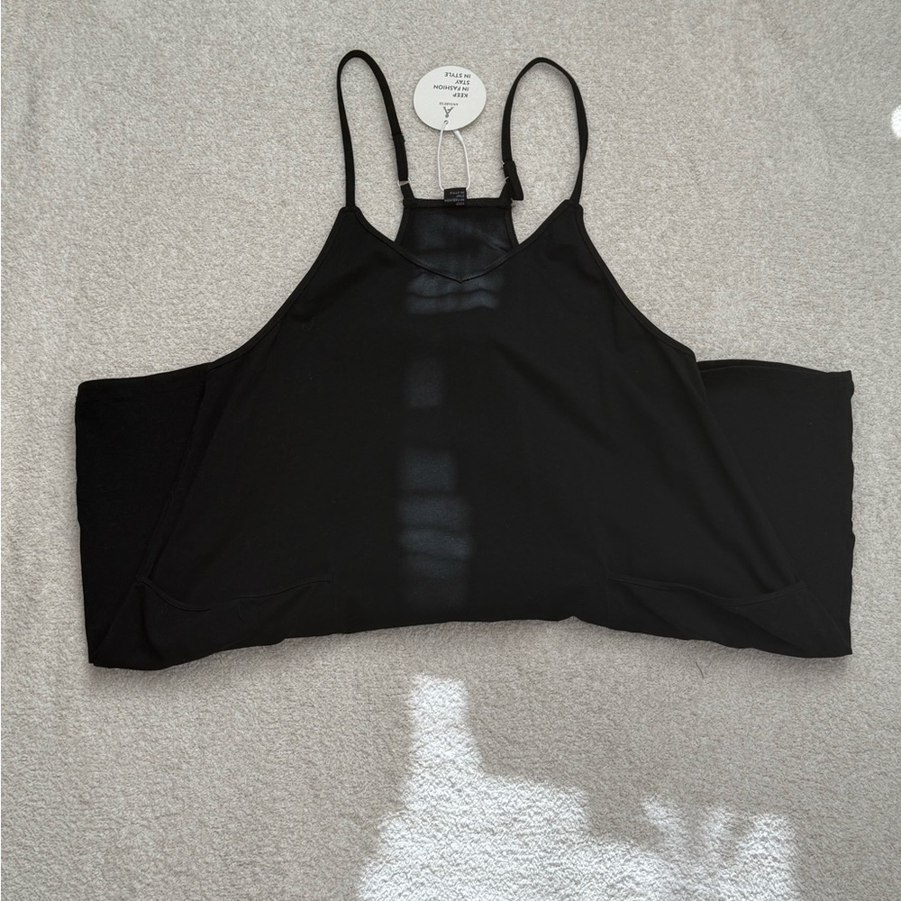 Black Spaghetti Strap short overalls